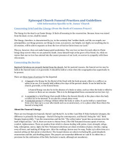 Episcopal Church Funeral Practices and Guidelines