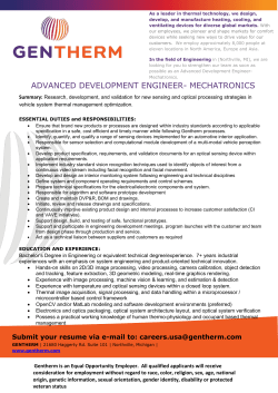 advanced development engineer- mechatronics