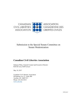 Read our submission here. - Canadian Civil Liberties Association