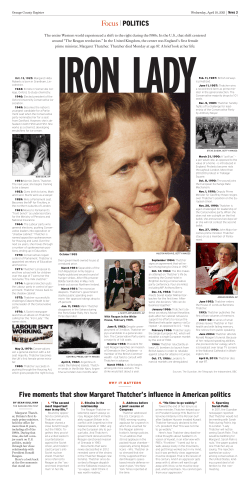 Focus | POLITICS Five moments that show Margaret Thatcher`s