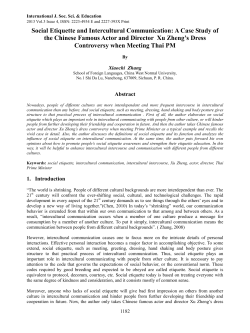 Social Etiquette and Intercultural Communication