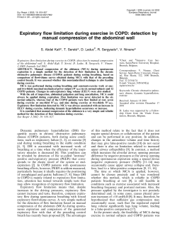 Expiratory flow limitation during exercise in COPD