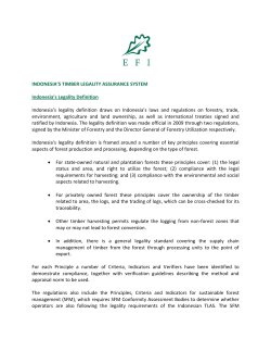 timber legality assurance system