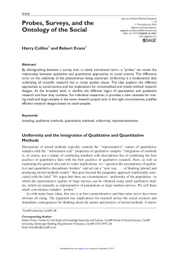 Probes, Surveys, and the Ontology of the Social - ORCA