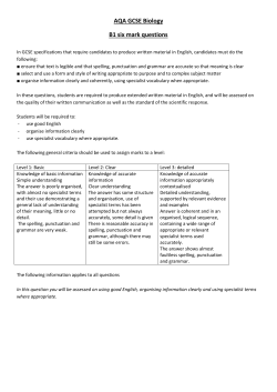 B1 practice 6 mark questions