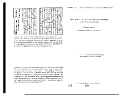 THE LIFE OF AN AMOROUS WOMAN