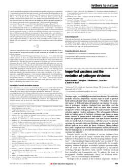 Imperfect vaccines and the evolution of pathogen
