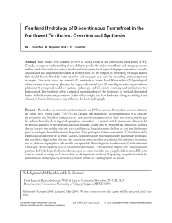 Peatland Hydrology of Discontinuous Permafrost in the Northwest