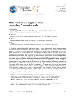 Mafic injection as a trigger for felsic magmatism: A numerical study