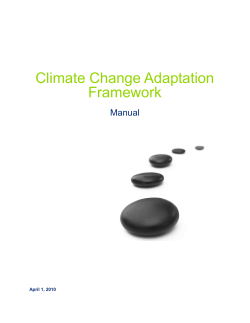 Climate Change Adaptation Framework Manual