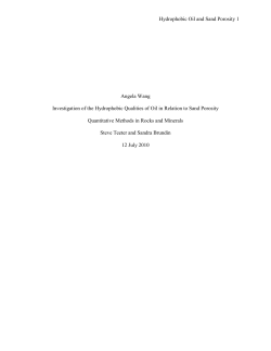 Hydrophobic Oil and Sand Porosity 1