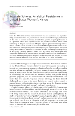 Separate Spheres: Analytical Persistence in