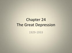 Chapter 24 The Great Depression