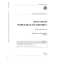 SIXTY-SIXTH WORLD HEALTH ASSEMBLY