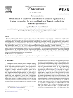 Optimization of steel wool contents in non
