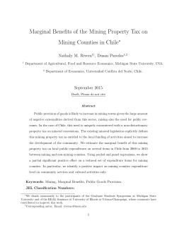 Marginal Benefits of the Mining Property Tax on Mining Counties in
