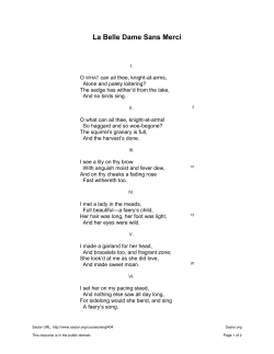 La Belle Dame Sans Merci