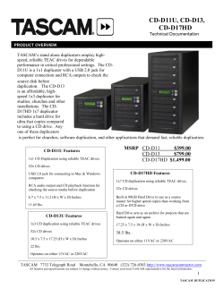 CD Duplicators Technical Documentation - 135.53 KB