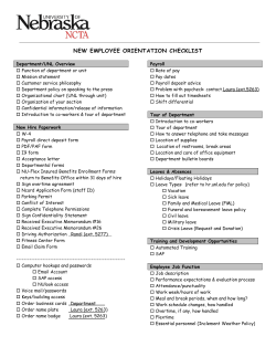 New Employee Orientation Evaluation