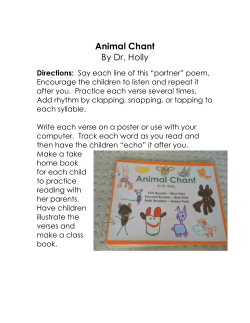 Animal Chant By Dr. Holly