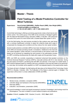 Master - Thesis Field Testing of a Model Predictive Controller for