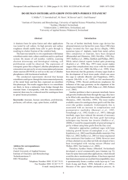 do human osteoblasts grow into open-porous titanium?