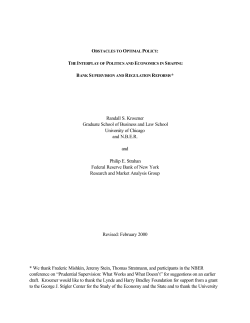 Randall S. Kroszner Graduate School of Business and Law School
