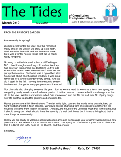 Tides 2010 March - Grand Lakes Presbyterian Church