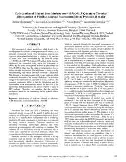 Dehydration of Ethanol into Ethylene over H