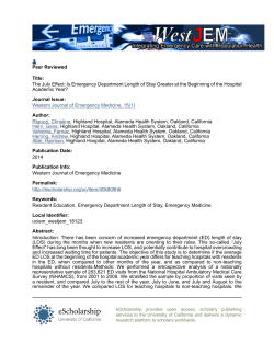 The July Effect: Is Emergency Department Length of Stay Greater at