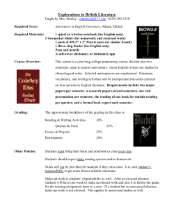 Explorations in British Literature