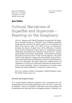 49 / Ana Do&scaron;en, &ldquo;Cultural Narratives of Superflat and Supercute