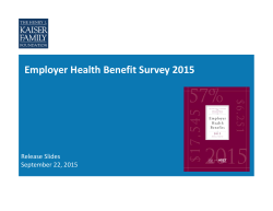 Employer Health Benefit Survey 2015 - chartpack
