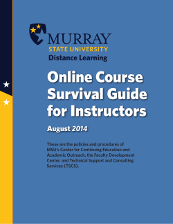 Online Course Survival Guide for Instructors