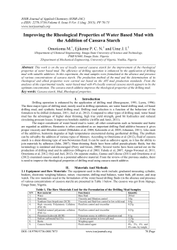 Improving the Rheological Properties of Water Based Mud