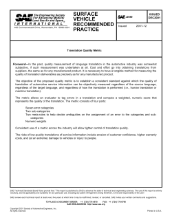 SAE J2450 - Apex Translations, Inc.