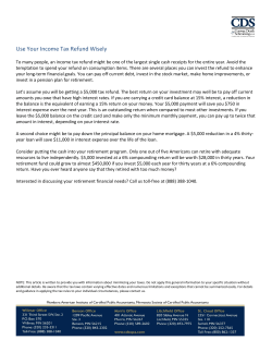 Use Your Income Tax Refund Wisely