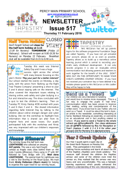 Newsletter 517 - Percy Main Primary School