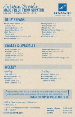 Artisan Breads