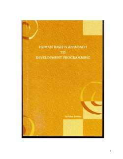 Human Rights Based Approach to Development Programming
