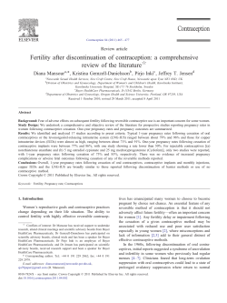 Fertility after discontinuation of contraception: a comprehensive