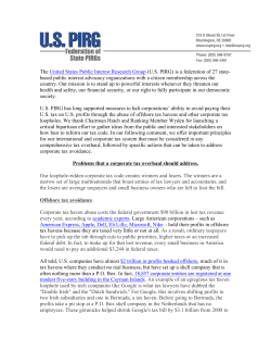 The United States Public Interest Research Group (U.S. PIRG) is a