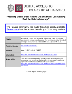 Predicting Excess Stock Returns Out of Sample: Can Anything Beat