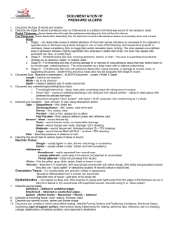 DOCUMENTATION OF PRESSURE ULCERS