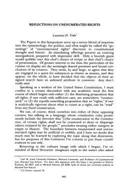 Reflections on Unenumerated Rights