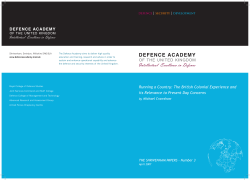 Running a Country: The British Colonial Experience and its