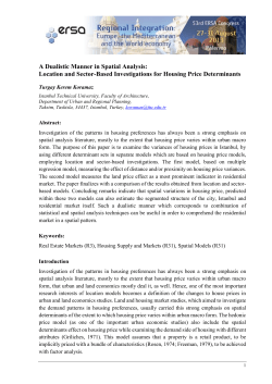 Location and Sector-Based Investigations for Housing Price