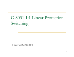 G.8031 1:1 Linear Protection Switching
