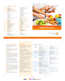 Best Practice for Eating and Exercise