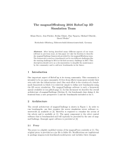 The magmaOffenburg 2016 RoboCup 3D Simulation Team